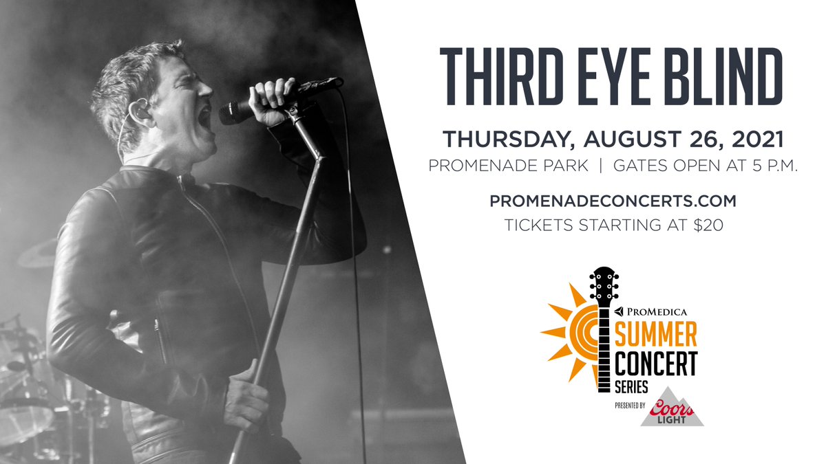 ThirdEyeBlind's tweet photo. Promenade Park in Toldeo, OH || August 26

Tickets on sale June 11 
https://t.co/7Ht5kXseHE https://t.co/MQ2oKgSMU8