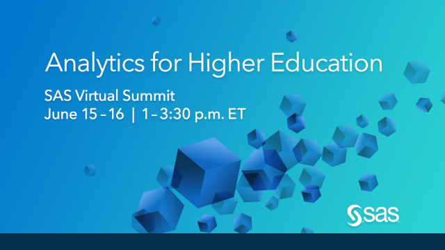 From enrollment management to #AI, learn how #highered institutions lead with analytics at the Analytics for Higher Education SAS Virtual Summit. Register now for this free event. #Analytics #highereducation bit.ly/3vUlzFV