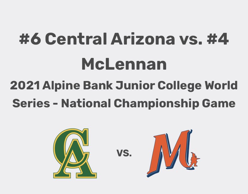 Rocky Mountain Oysters (@rmoysters) on Twitter photo Playing for all the marbles. The Vaqs from Central Arizona and the Highlanders from McLennan Texas. It’s why you play and why the players and coaches work so hard…730pm tonight. Sam Suplizio Field GJ Colorado. <a href="/JUCOWorldSeries/">JUCO World Series⚾️</a> ⚾️🇺🇸💍 Playing for all the marbles. The Vaqs from Central Arizona and the Highlanders from McLennan Texas. It’s why you play and why the players and coaches work so hard…730pm tonight. Sam Suplizio Field GJ Colorado. <a href="/JUCOWorldSeries/">JUCO World Series⚾️</a> ⚾️🇺🇸💍