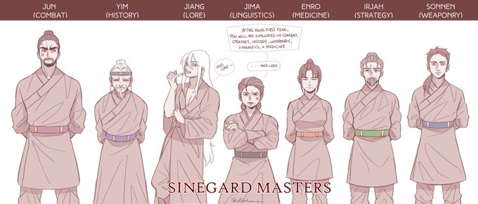the masters of sinegard academy! 

...I've historically mistaken pledge colors quite often so please just pretend I got them right if they're not 🙈

『1/2』 