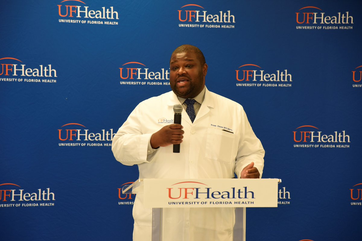 Dr. Ross Jones, medical director of the UF Health Total Care Clinic – Jacksonville, addresses attendees about the Urban Health Alliance.