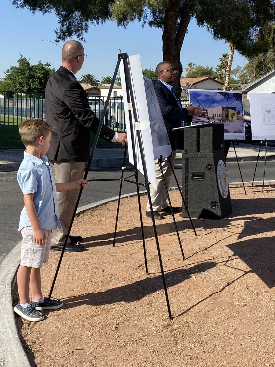 mattteis's tweet photo. Luke and I had the honor to #breakground for a first of its kind “techreational”park near our church. This unique space is the vision of @CouncilmanCrear and a collaboration with @LVMPDBAC @LVMPD https://t.co/B1l1V0AK6o