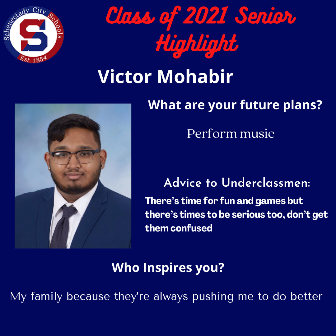 SCSchools's tweet image. Congrats to Victor Mohabir, SHS Class of 2021 💯We offer him best wishes &amp;amp; know that he will have an amazing career performing music 🎼 Victor advises underclassmen to have fun but to also know when it&apos;s time to be serious 📌  Way to go Victor 💯 #schenectadyvibes #shsclassof2021