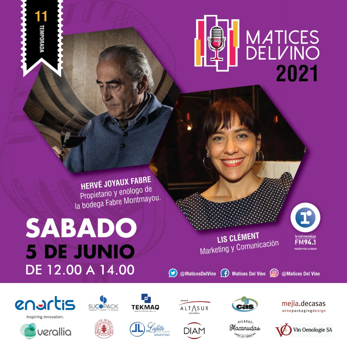 Acompáñanos este sábado!! Compartiremos el medio día junto a <a href="/lisclement/">Lis</a> y Hervé Joyaux Fabre. Dejamos el link para que nos escuches desde cualquier lugar.
laredmza.com.ar   <a href="/CristianMoor/">Cristian Moor 🇦🇷🍷</a>