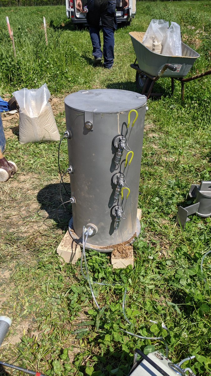 TetzlaffEcoHyd's tweet photo. Before & after: our Ready-To-Go #Lysimeter is installed now at our research catchment #Demnitzer Muehlenfliess @LeibnizIGB @HumboldtUni. Thanks 2 Jonas Freymueller and @ugt_gmbh. Can’t wait seeing the data coming in! https://t.co/Qa9zWDGozk
