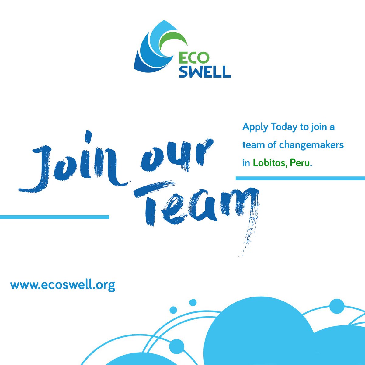 Are you dreaming to live and work along the beautiful shores of Northern Peru? Apply today to our Volunteer Program Administrator position!
drive.google.com/file/d/1hSqIFd…

#hiring #ecoswell #apply #administrator #volunteer #leader #experience #peru #lobitos