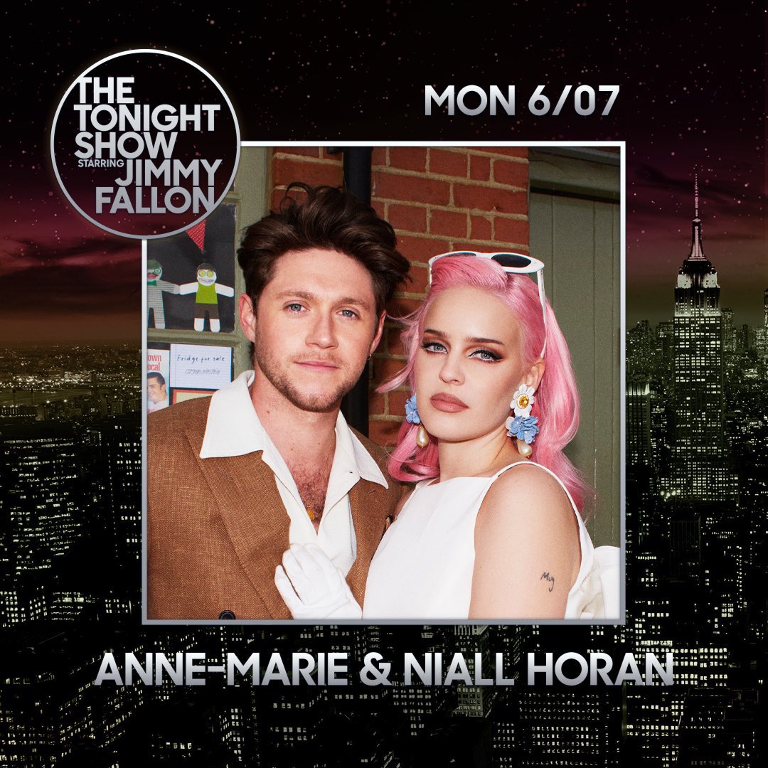 AngelaxHoran's tweet photo. 𝐉𝐮𝐧𝐞 𝟐
Niall shared that he’s gonna perform on @FallonTonight June 7th with Anne-Marie! #NiallOnFallon 👏👏👏 https://t.co/y1LBr3J0w2