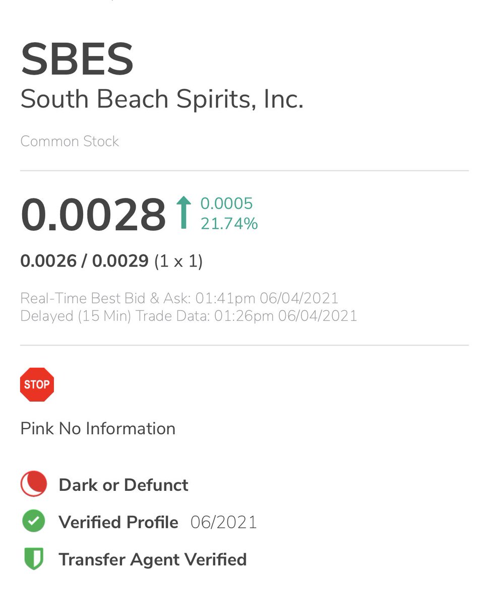 nighthawk7480's tweet photo. $SBES Verified profile✅🦄🔮🔥 https://t.co/3HcCf5tvS4