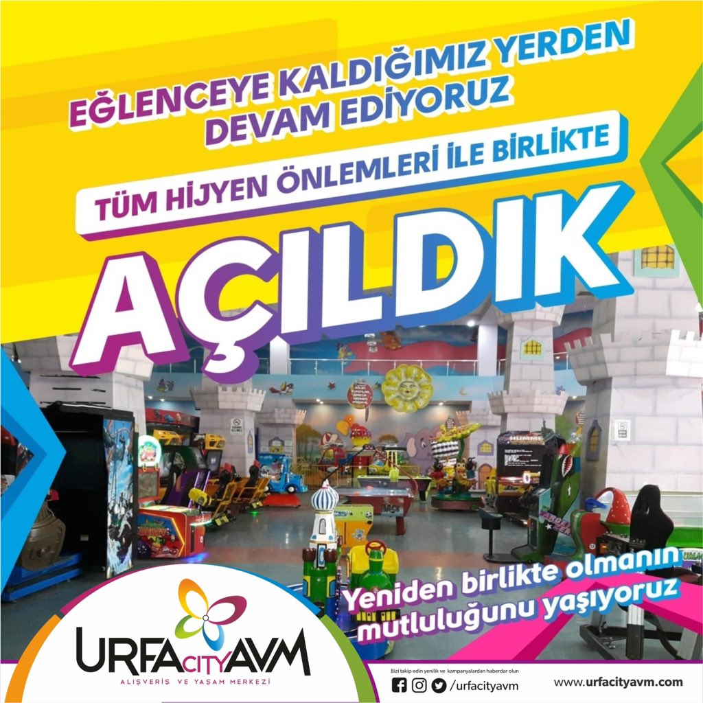 UrfaCityAVM's tweet photo. #eglence Tüm hijyen önlemleri ile birlikte eğlence kaldığı yerden devam ediyor. Toru eğlence dünyası Urfa City AVM’de sizleri bekliyor.

#toruentertainment #eğlence https://t.co/9J66CdnC33