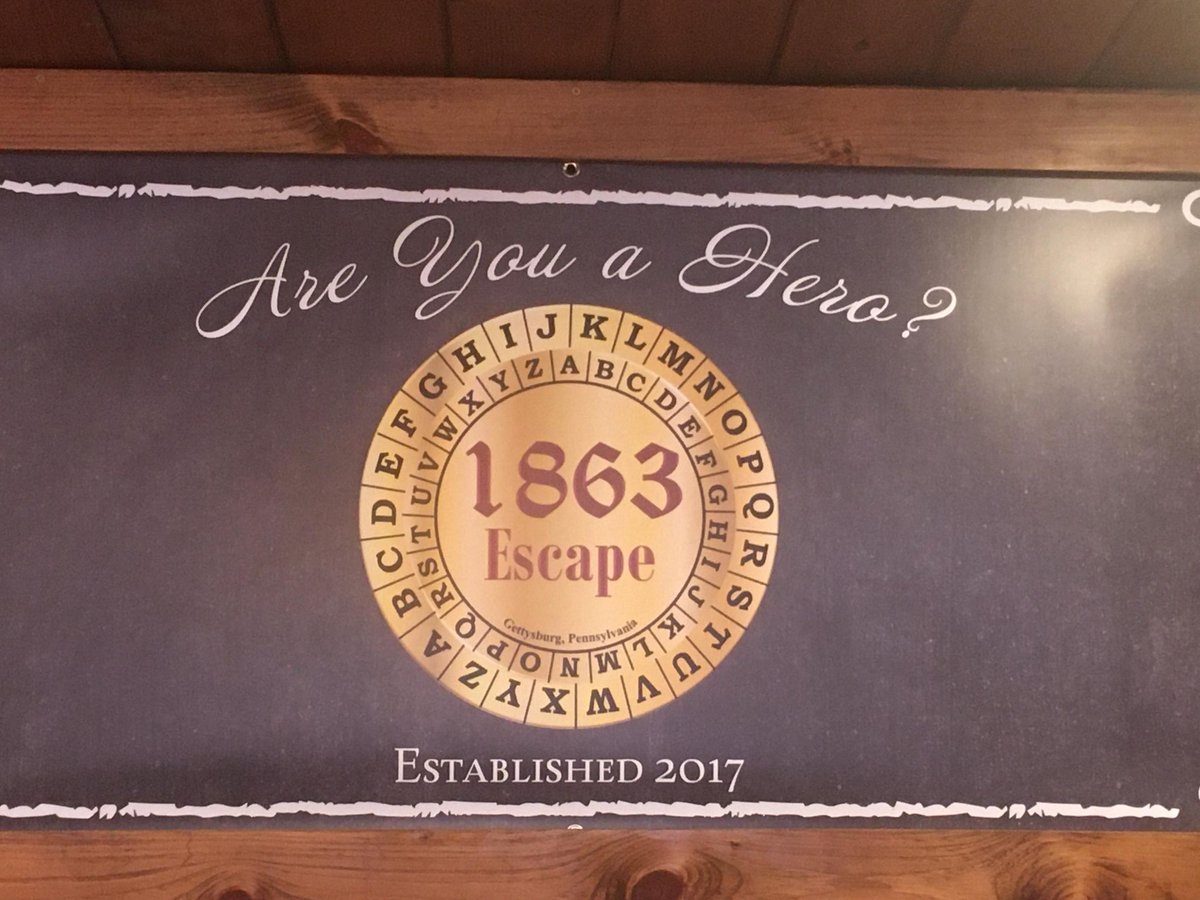 1863Escape's tweet photo. Need to get away after a long week? Come escape with us at 1863 Escape! Open All weekend!
344 Baltimore Street, Gettysburg, PA 17325
(717)420-2409
https://t.co/3qf4q0kQGy https://t.co/l0sHFOeth7