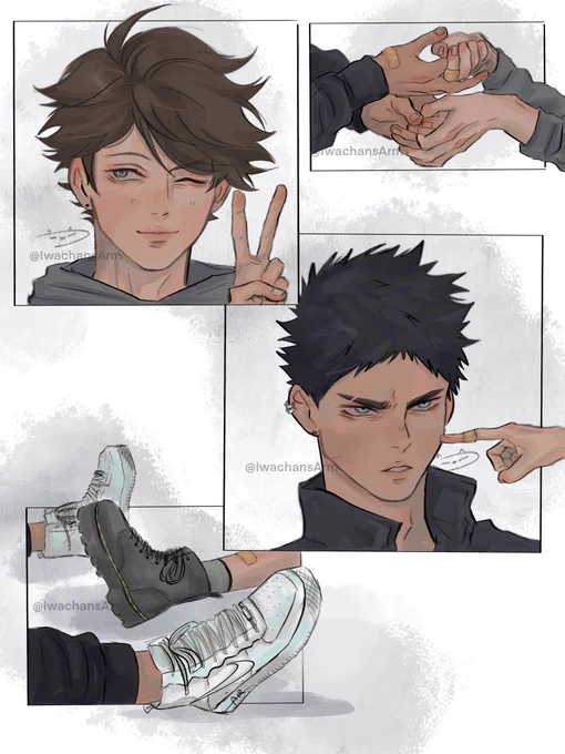 🪴🩹

#iwaoi #Haikyuu #ハイキュー #iwaizumi #oikawa 