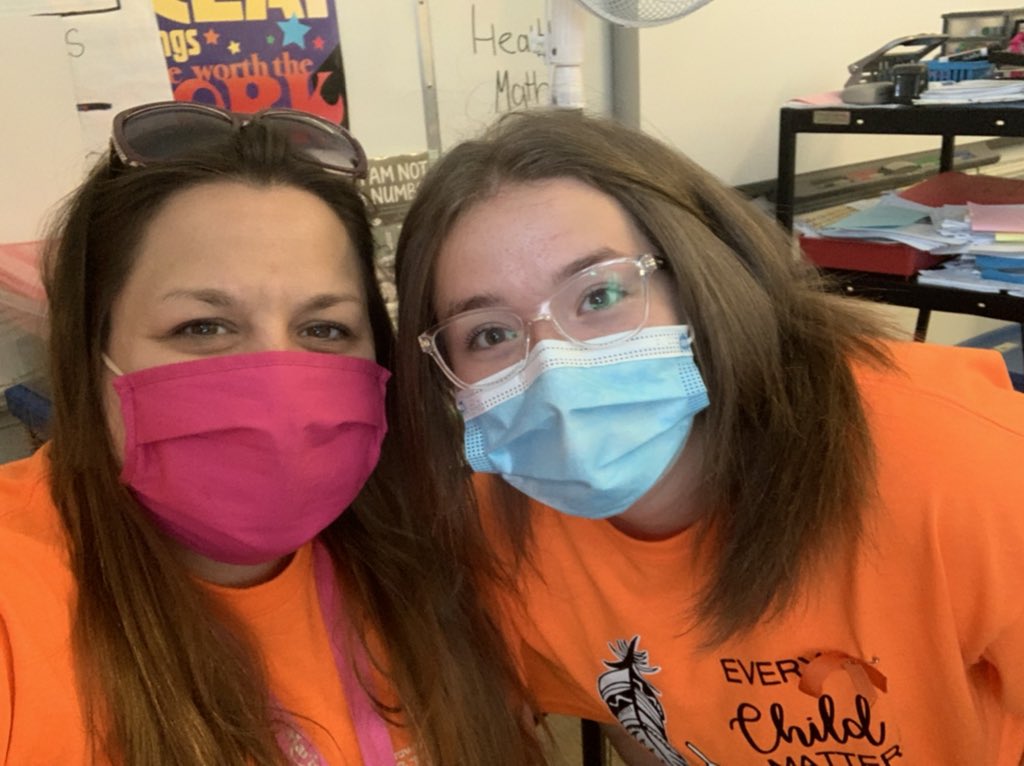 noelleleedoyle's tweet photo. Every Child Matters!  215 pairs of sneakers to represent the little children found in an old Residential School this week.  SJB stands with you.  We see you. We hear you.  We will not forget.  @sjboscoschool @NLESDCA 

#residentialschools #everychildmatters #OrangeShirtDay https://t.co/v2wg4fqePn