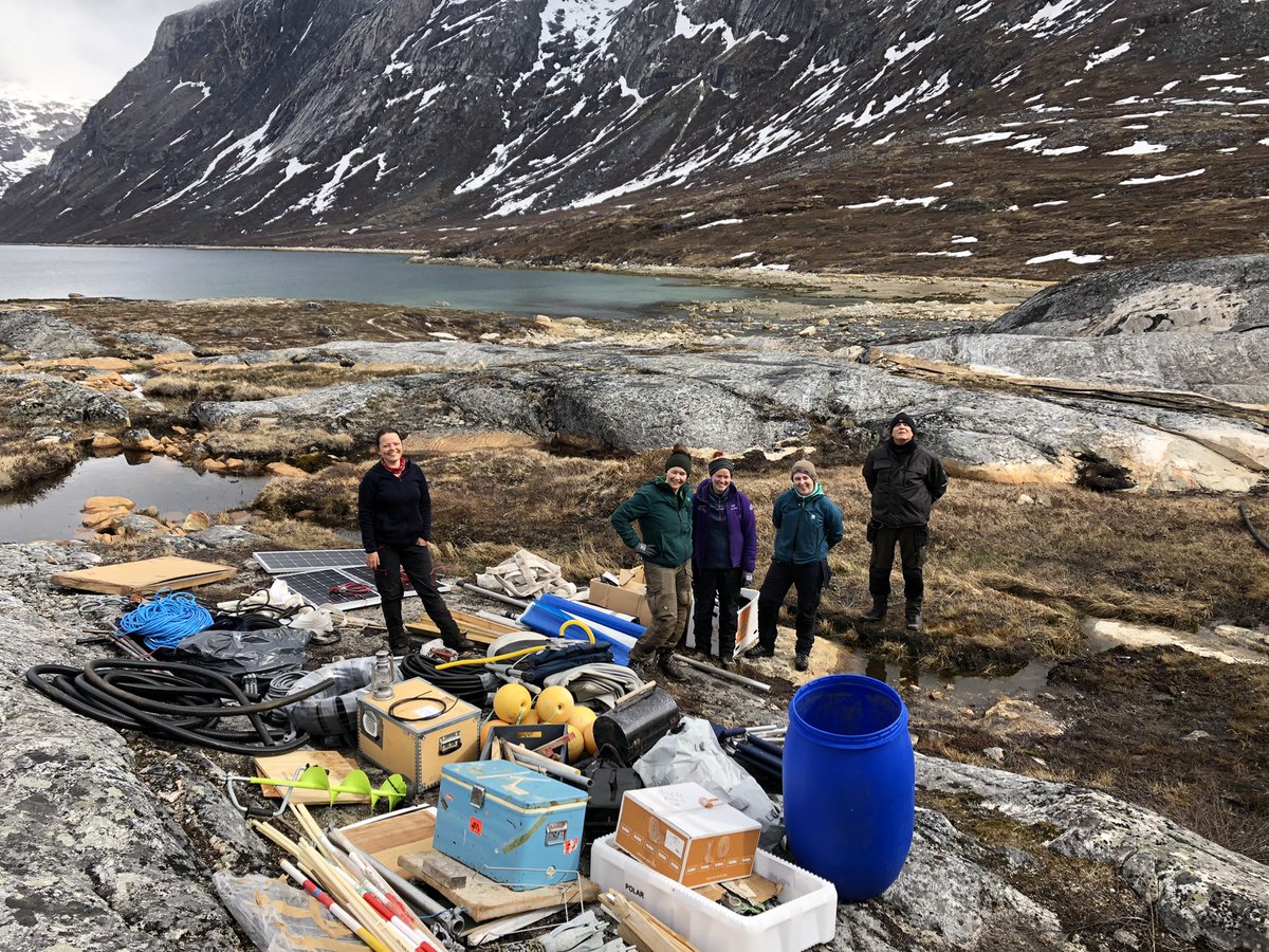 NuukNERO's tweet photo. Clearing out at the station, BBQ and caribou. What’s not to like. Doing #fieldwork for @GEM_Arctic in #Greenland https://t.co/beJVOa0Ufy