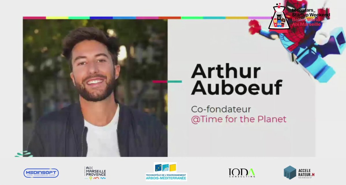 swAixMarseille's tweet photo. #SWAM2021 Merci Arthur Auboeuf de Time for the Planet pour cette conférence inspirante : construire un #BetterWorld avec une communauté d'entrepreneurs engagés ! https://t.co/cXQ9IjXCYg