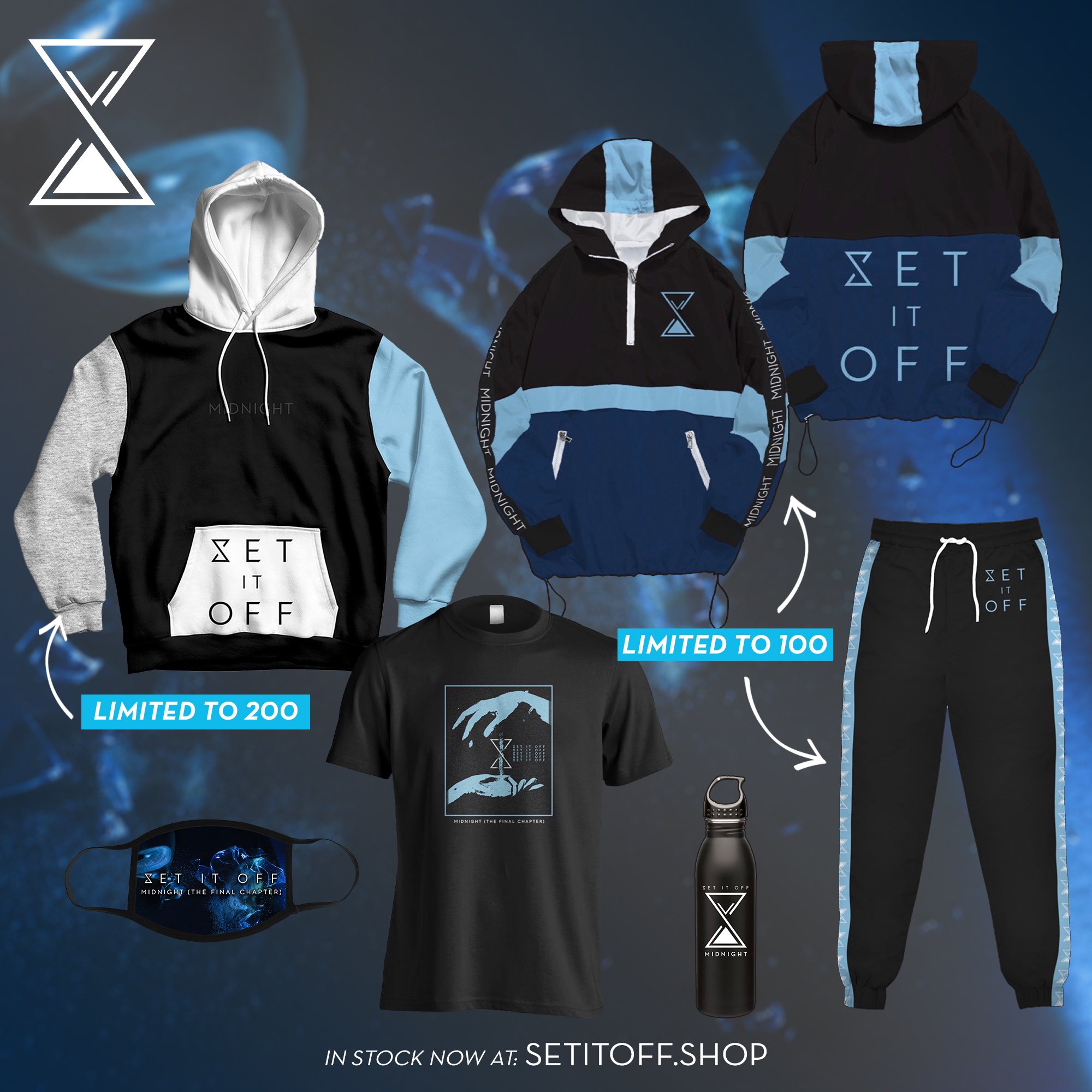 Set It Off on X: ⌛️MERCH SALE⌛️ To celebrate the release of Midnight (The  Final Chapter) we dropped some new merch 👁 Items are limited so get them  while you can ⌛️