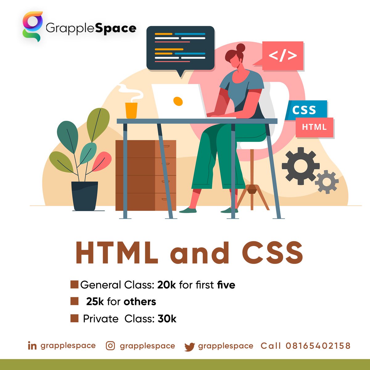 Dimehjih's tweet photo. @adamugarba @CrowweApp To Register for HTML and CSS class:
https://t.co/GdKYYwsolY

Crowwe https://t.co/82xAAlKubC