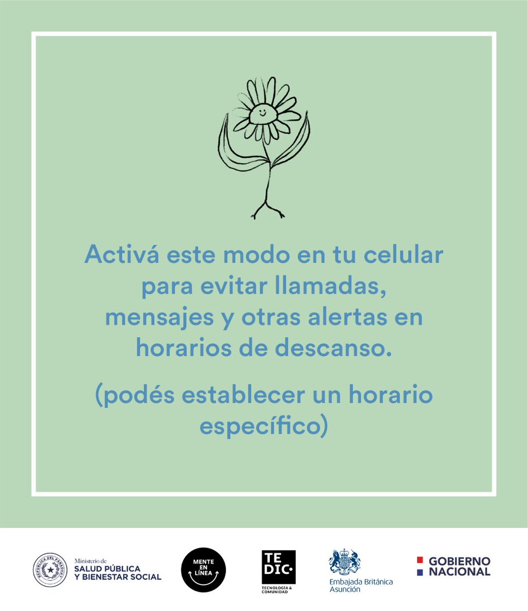TEDICpy's tweet photo. Tips para disfrutar de una #MenteEnLinea.
Visitá https://t.co/8LDhF0QOxa, nuestra campaña sobre #SaludMentalEnInternet, para más información.
Con el apoyo de @UKinParaguay y en alianza con el @msaludpy https://t.co/UvVSJv22co