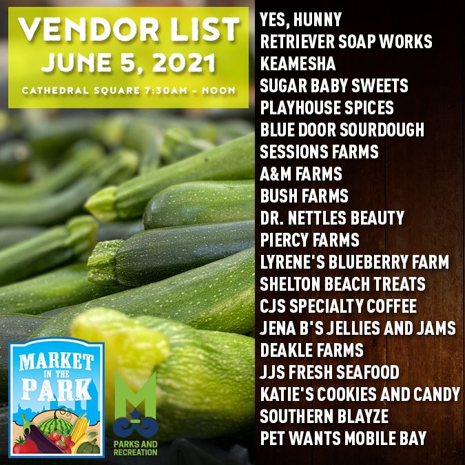 All of your favorites and some NEW soon-to-be-favorites will be at this Saturday’s Market in the Park in Cathedral Square! From 7:30am-noon shop for local produce, honey, jams/jellies, baked goods, fresh seafood, beauty products, plants, home goods, pet treats, sauces and more.