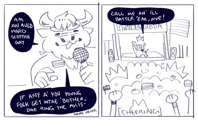(warm-up) last pride scotia i went to had this dude who was a fuckin legend and i aspire to be tough like him🥺 