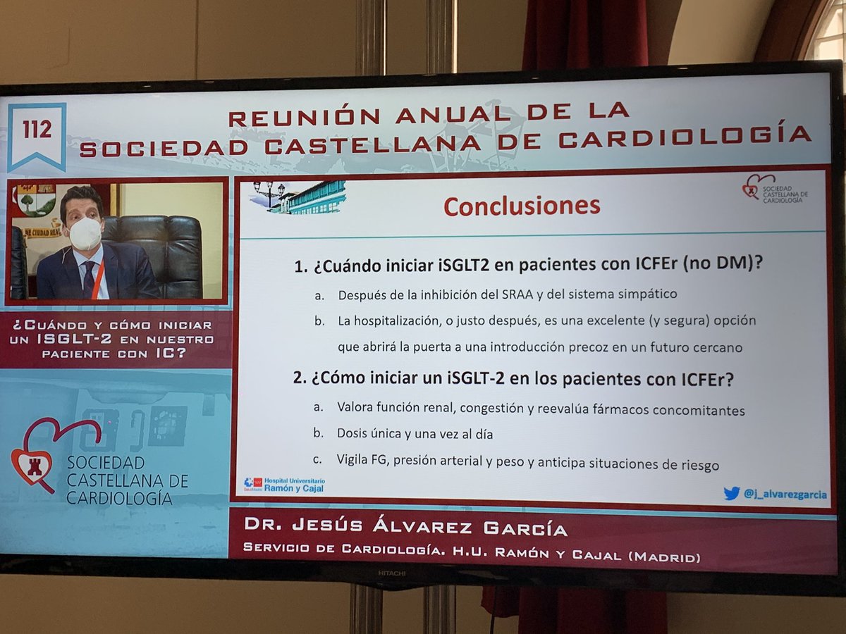 sccardiologia's tweet photo. Los  💊 iSGLT2 &amp; Insuficiencia cardiaca ❤️. 

El Dr. Jesús Álvarez nos recuerda sus Beneficios💚 y además nos ofrece Tips 📝 sobre prescripción y manejo. https://t.co/ki7DmFoSkh