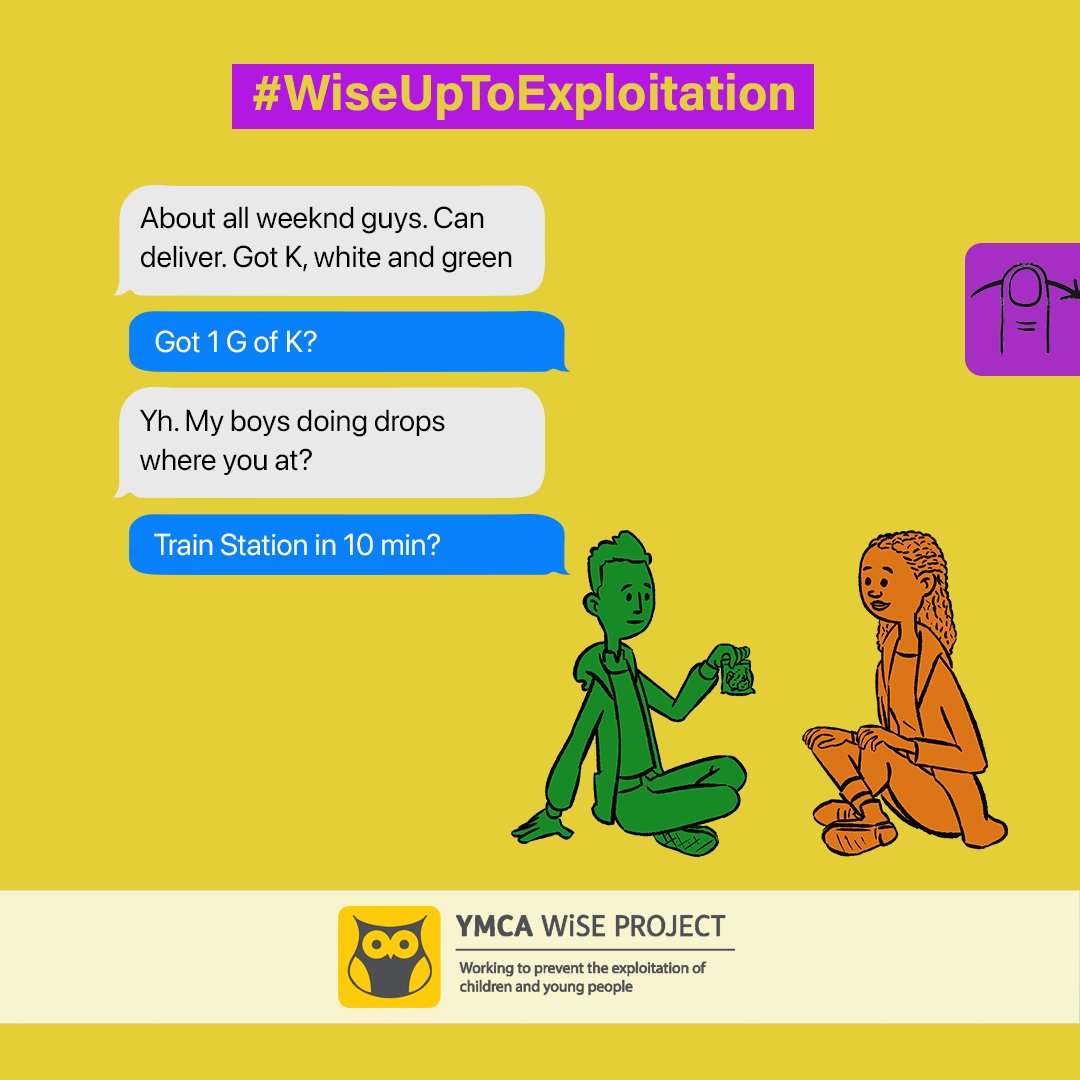 TheWiSEProject's tweet image. There's a dark side to party drugs.

Last year 128 children in Brighton were identified as being victims of Child Criminal Exploitation ⚠️⁠
⁠
Reports are low. ⁠Sadly, this means that the true figure is much higher.⁠

For more ℹ️ visit 📲⁠
ymcadlg.org/wise-up-to-exp…