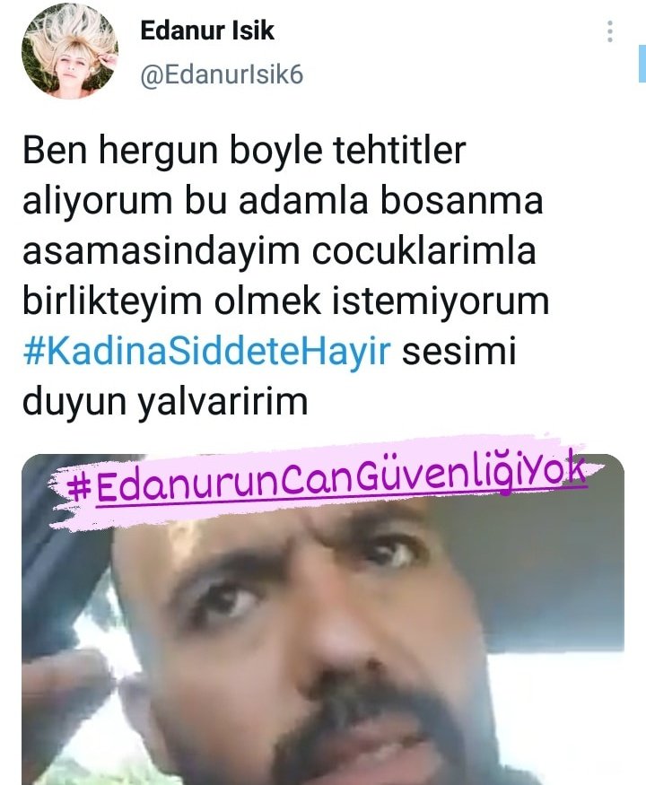 DembhrDmr's tweet photo. Ancak alınan bu koruma tedbiri ve uzaklaştırma kararına rağmen Doğan’ın tehditleri devam etti. “Benimle barışmazsan senin kanından olan herkesi yaralayacağım” diyerek tehditte bulunan Doğan, Facebook hesabından da silahlı fotoğraflar paylaştı.

#EdanurunCanGüvenliğiYok https://t.co/1G9cO5lNrW