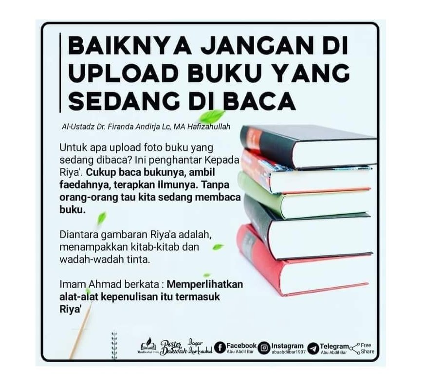 iqbal_daryono's tweet photo. Berarti aku aman. Aku tdk pernah aplod buku yg sedang kubaca. Aku mengaplod buku yang pura2nya aku bertekad membaca, tp nyatanya tidak akan pernah aku baca. https://t.co/t98RtDQ63G
