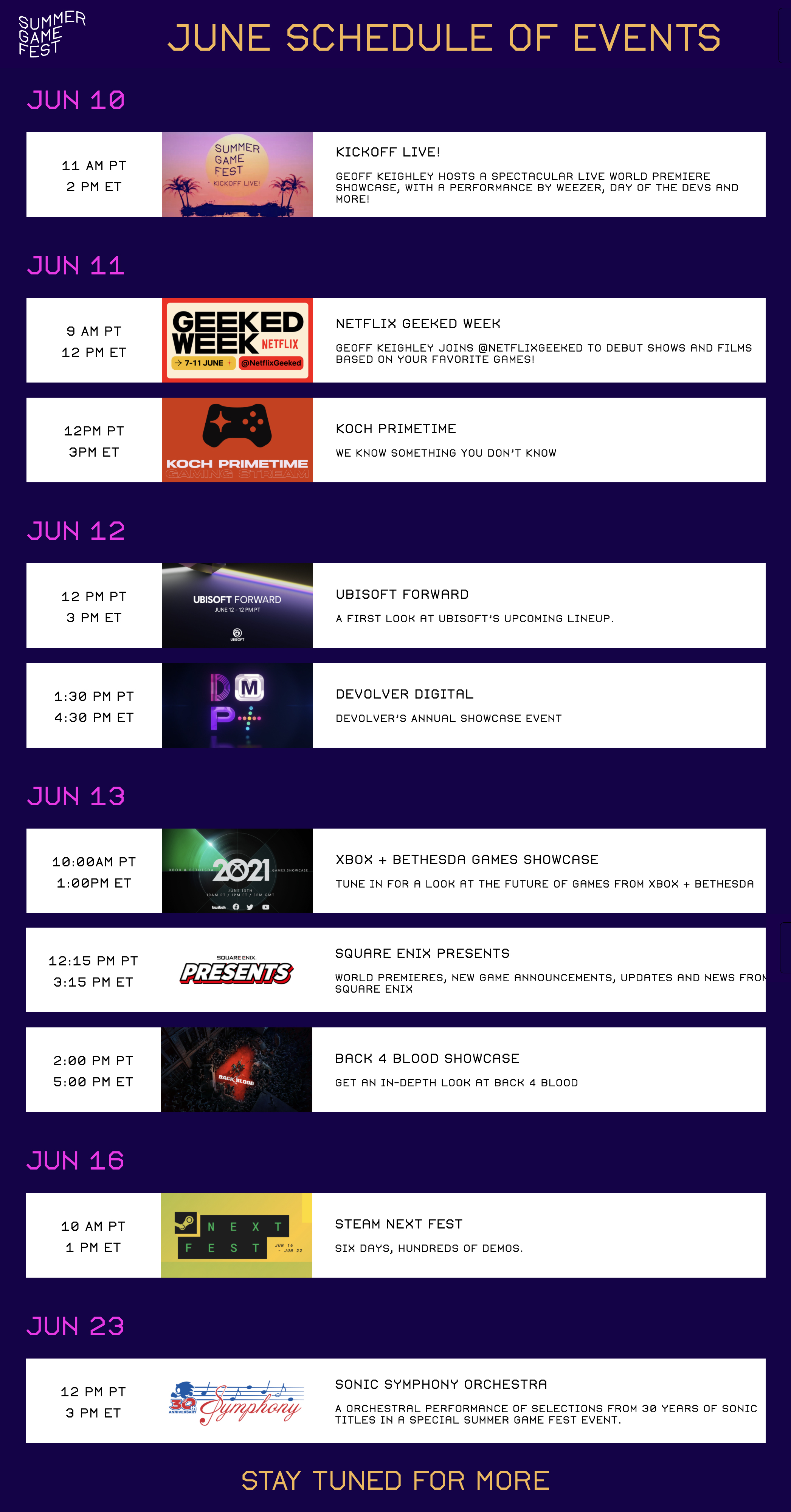 When Is Summer Game Fest? Start Time, Schedule, and How To Watch
