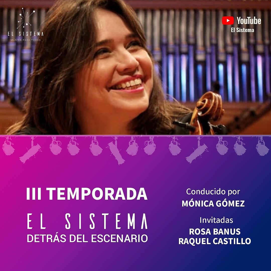Este domingo #DetrásDelEscenario inicia un recorrido por las labores que realizan las Gerencias Estadales de El Sistema. Las profesoras Rosa Banus y Raquel Castillo, serán las primeras invitadas de Mónica Gómez Chanic en esta nueva línea de entrevistas. 
#SalaVirtual #ElSistema