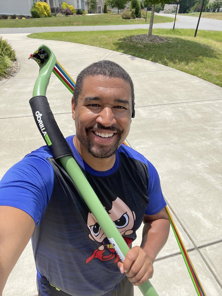 ThatsMrWhite's tweet photo. Day 4️⃣3️⃣6️⃣!!! Day 4/30. 2 miles in 24:57 with crazy elevation and 95% humidity. Plus I did upper body reps with this great thing! @YouCantUntil @IanBlairFal @Dallas_In_DC @KimSandFit31 @FitasaMamaBear @shellfarmer @JacksWeightLoss @DavidTWGoliath #ChaseYourInfinity https://t.co/dyTvlxN63U