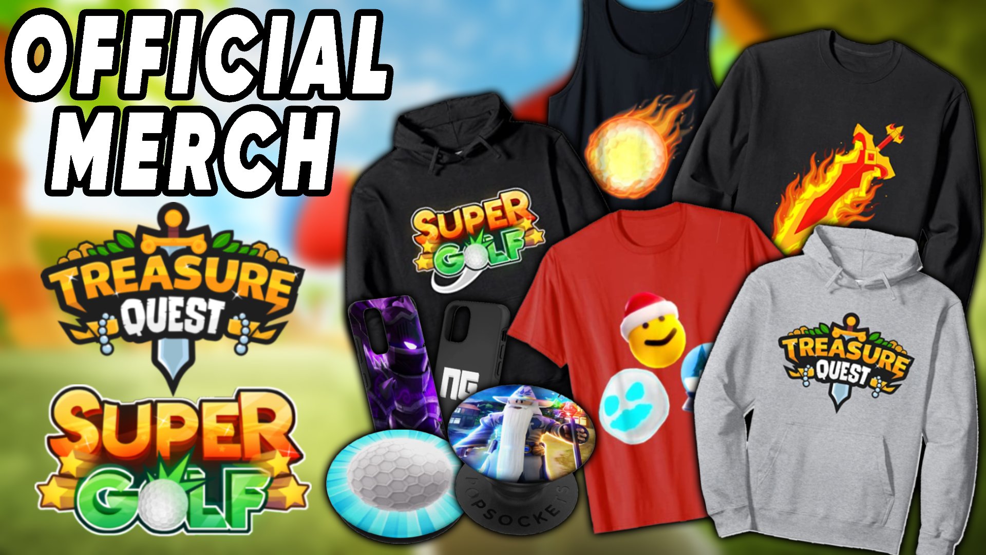 Nosniy ‌‌ on X: Excited to announce we now have OFFICIAL MERCH on the  Roblox  store for Treasure Quest and Super Golf! 🎉 Thanks @Roblox  for the amazing opportunity! Check out