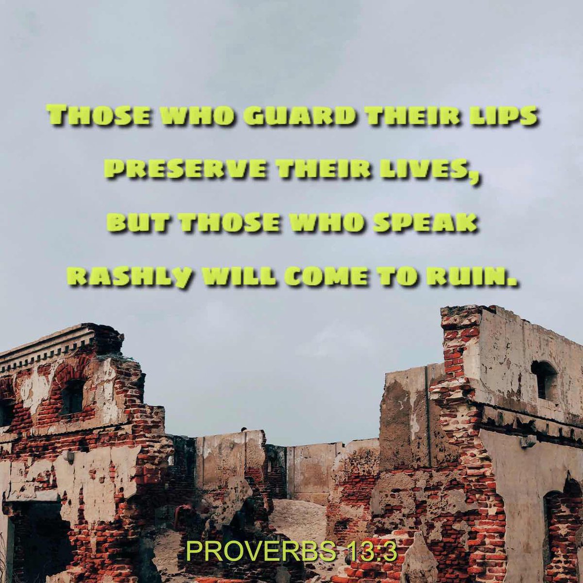 donnarn94's tweet photo. Those who control their tongue will have a long life; opening your mouth can ruin everything.
Proverbs 13:3 NLT

https://t.co/jGOMVAHBiF https://t.co/YthJmSYsyS
