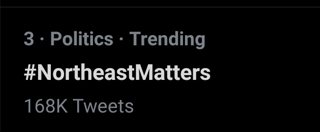 So glad to see this # trending! its long due that our countrymen learns about the seven sister states and that we are also Indians. We've been experiencing blatant racism and discrimination from our own countrymen due to sheer ignorance. + #NortheastMatters #Achapterfornortheast