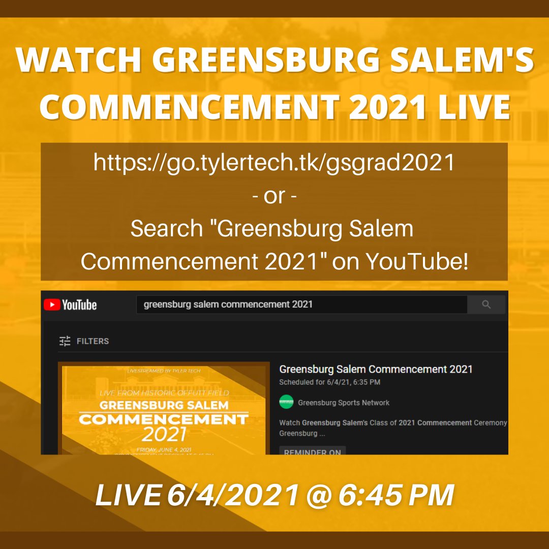 GreensburgSN's tweet image. Watch Greensburg Salem&apos;s Commencement livestream - tonight at 6:45!

youtu.be/_S7rSeSqRIo