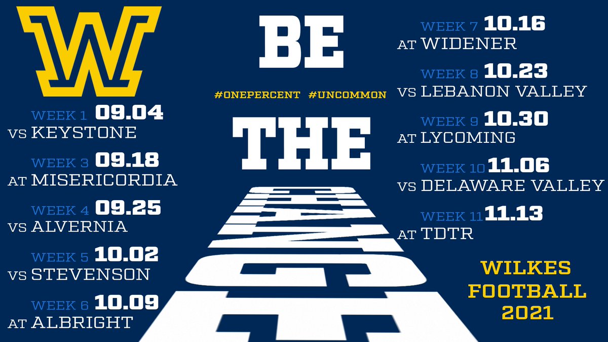 Wilkes Football on Twitter "🚨Schedule Announcement🚨 Here is a look at