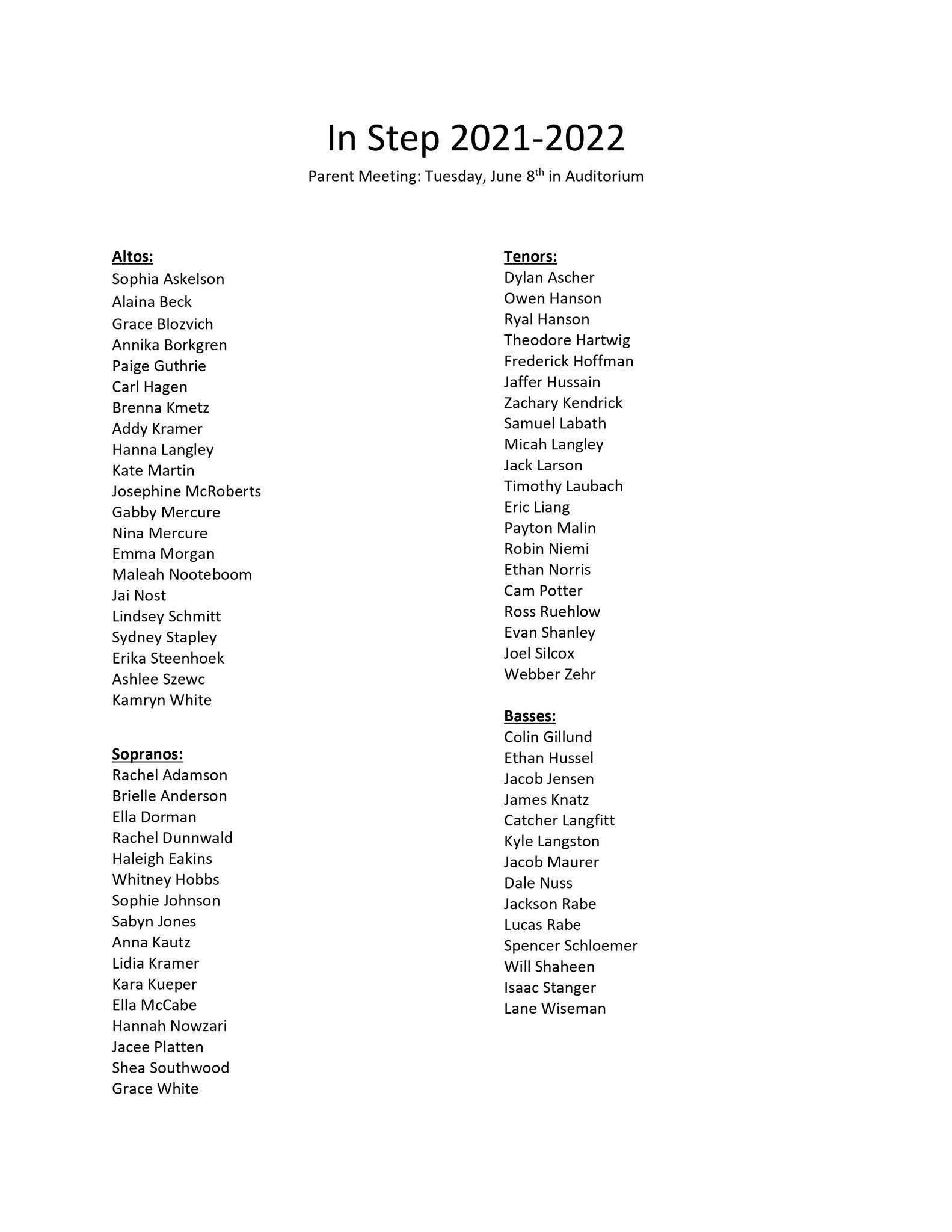 LinnMar Choirs on Twitter "Congratulations to all of you on your hard