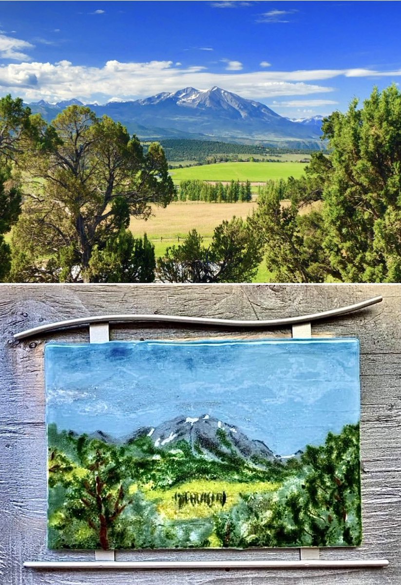 My most recent commissioned art project. 
Created in fused-glass and mounted on a metal frame.
etsy.com/shop/SilviasGa…

 #glassart  #realestatelife #contemporaryartist