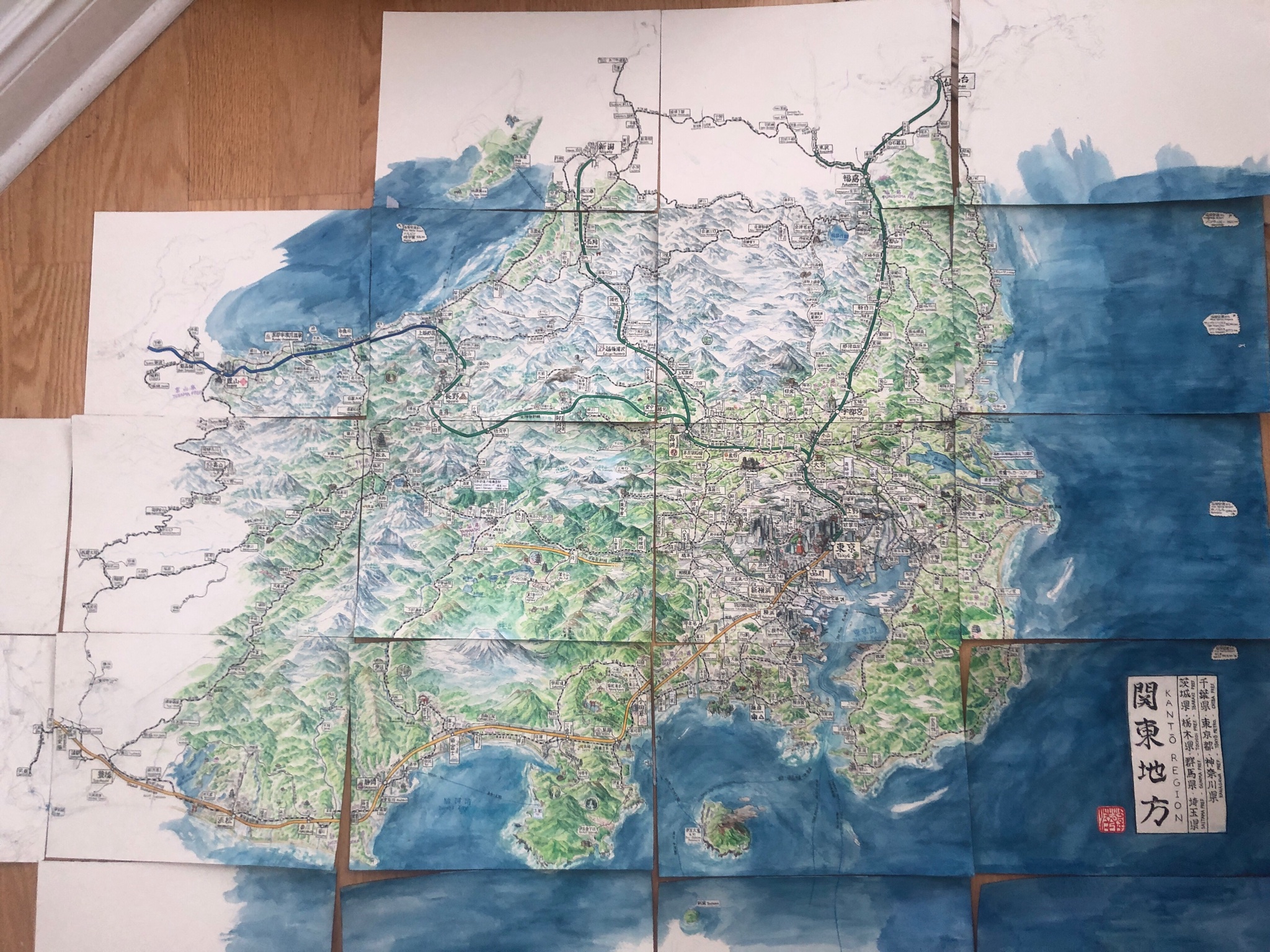 Ze Han 韓澤 Detailing 鉄道 路線図 地図で見る日本 Jr東日本 Jr東海 水彩イラスト 関東地方 地図 イラスト 青春18きっぷ 水彩 T Co 0aiopceh7q Twitter