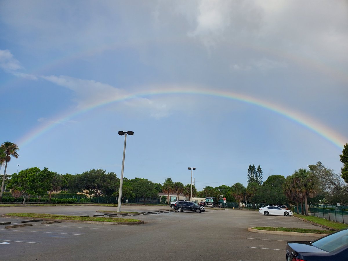 Such a beautiful double rainbow to start off our morning.