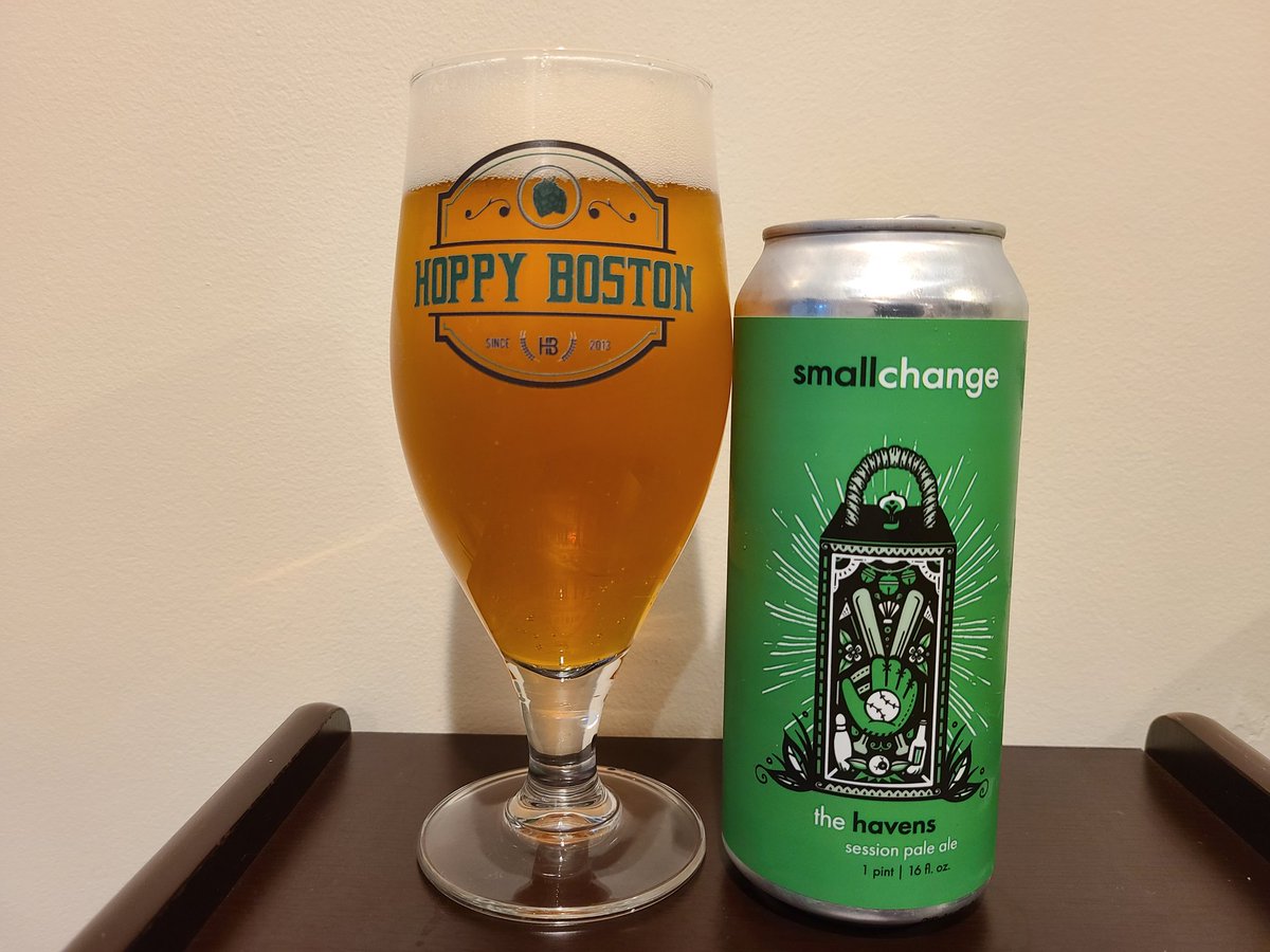 HoppyBoston's tweet image. Happy weekend! Since I will be spending my Saturday morning coaching t-ball in 90° heat some delicious low ABV beer, like The Havens session pale ale from @SmallChangeBeer, is a perfect call.