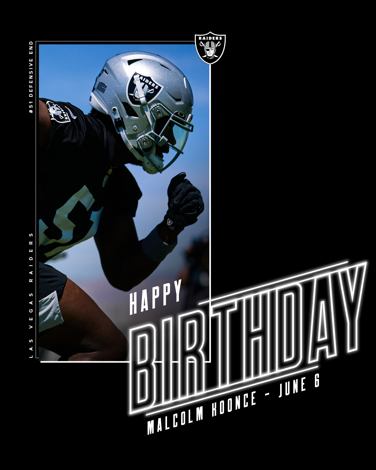 Las Vegas Raiders on Twitter: "Happy birthday, Malcolm Koonce 🍰 https://t.co/KwKvIwn2zL" / Twitter