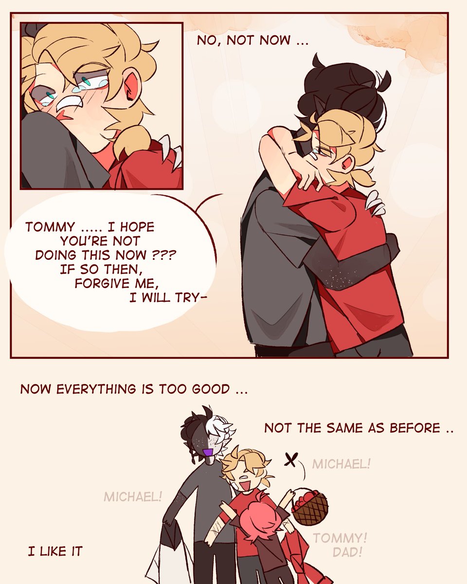 // self harm
CAUTION self harm theme and cute boys👉👈
just my headcanons what tommy did during the exile you know (you can say your opinion about this or leave your headcanons) 
#tommyinnitfanart #ranboofanart #michaelfanart #dsmpfanart 