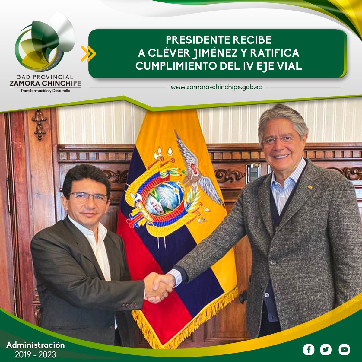 cs4ot's tweet photo. "Existe el compromiso del Presidente @LassoGuillermo  y Ministro de Obras Públicas @MarceloHCabrera de hacer realidad estos proyectos". - @CleverJimenez69 

https://t.co/esQhfDdXGC
#ZamoraChinchipe
#Ecuador https://t.co/VNKdfHo8vS