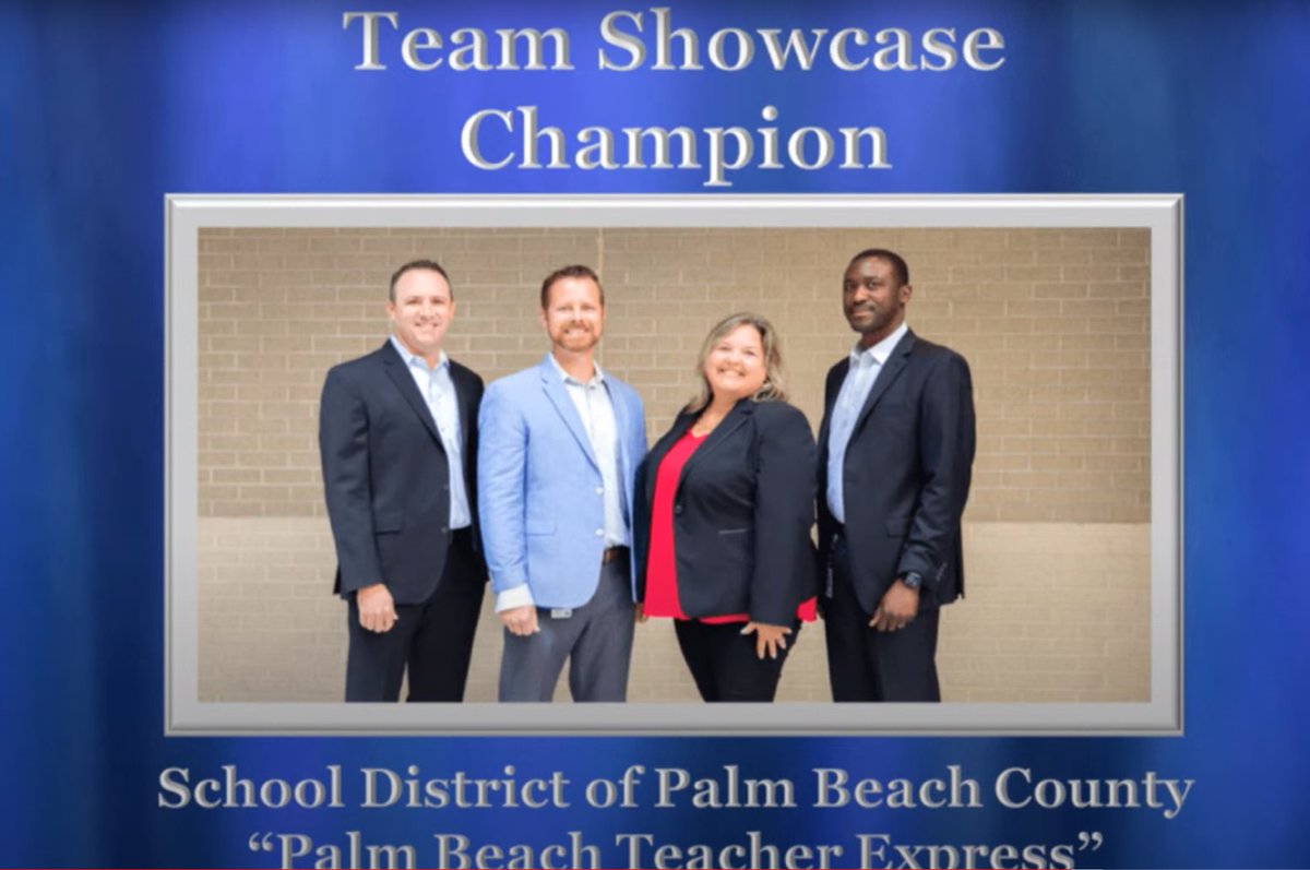 KevinEdLeader's tweet photo. A great day for @pbcsd HR Division - Had a watch party to receive the @FloridaSterling GSA and we also were the Team Showcase Champion! @gonzalo_lacava @SuptFennoy @carlene_millen  @emichel99 @markfmitchell @ShannonPBCSD https://t.co/IjisyvT75b