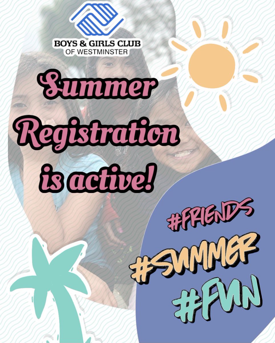 WestminsterBGCW's tweet photo. Join in the fun! Summer registration is open Monday - Friday! https://t.co/9MkPc6Qiyl
