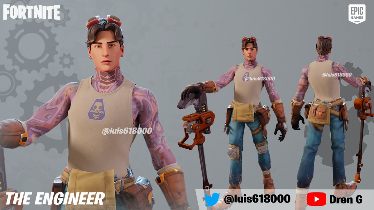 luis618000's tweet image. ⚙️The Engineer ⚙️

&quot;Engineering perfection with a mysterious twist.&quot;

I made in 3D @Aprikao ´s male Jules skin! Hope u like it! 

Likes❤️ and RT´s♻️ appreciated!!
#fortnite #FortniteArt  #FortniteConcept