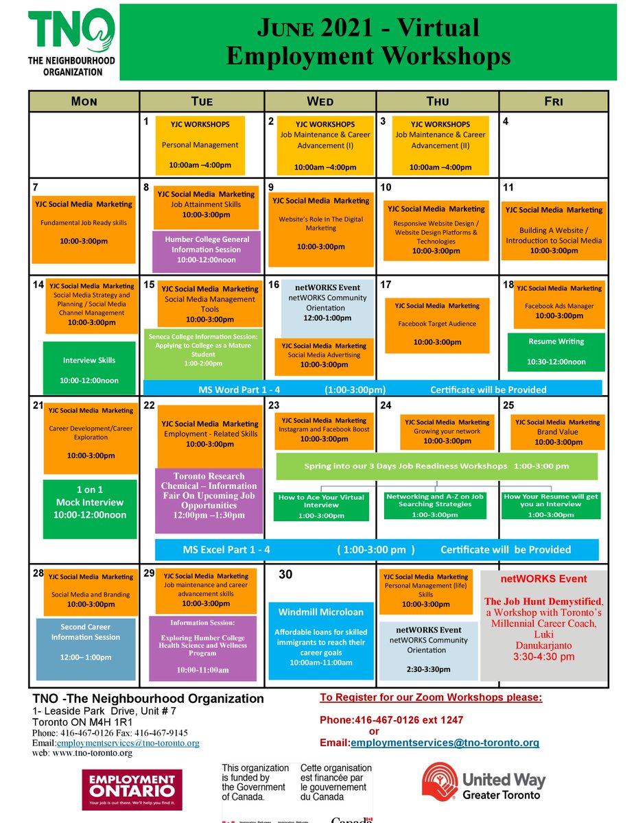 TNOtoronto's tweet photo. ES CALENDAR
#tnotoronto #EmploymentSuccess #WinningResume #AceYourInterviews #InnerVoice #Chef #Hospitality #CareerDevelopmentPractitioner #Growth #Youth #TNO #YouthToronto #networking #YouthMentorship #Mentorship #Mentoring #Careers #uwgreatertoronto #employmentontario https://t.co/PpG8Il4h1q