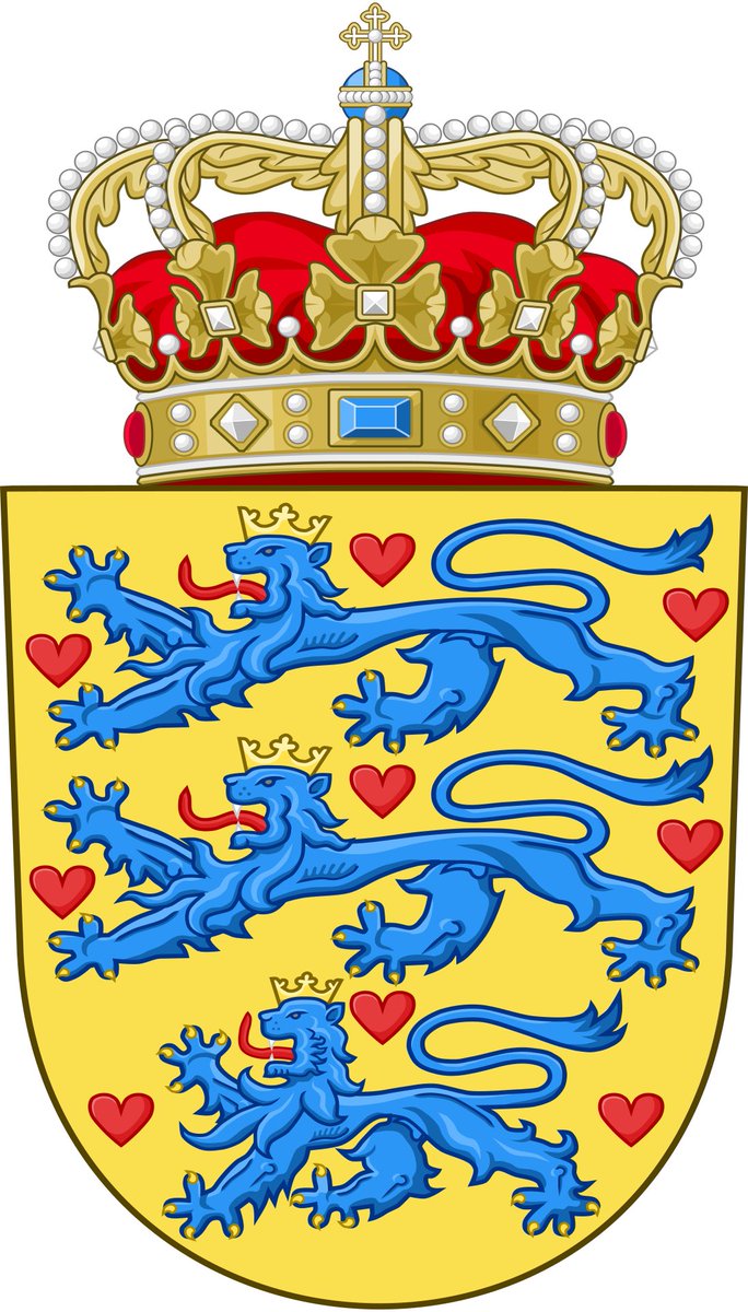 柚月紗綾 On Twitter このデンマークの紋章に見覚えがある方も多いと思います 今年4月に薨去されたエディンバラ公フィリップ王 配殿下の紋章の第一クォーターにも同じ紋章がありました フィリップ殿下はデンマーク王クリスチャン9世の男系子孫 ひ孫