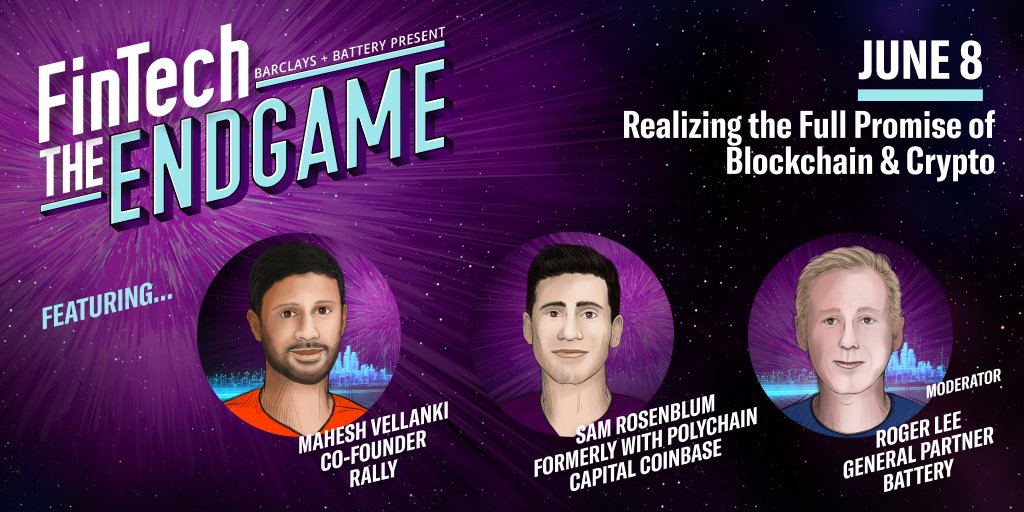 Battery Ventures (@batteryventures) on Twitter photo #Blockchain represents a transformative platform shift akin to the introduction of the Internet in the 1990s. So how will blockchain & #crypto transform our lives? <a href="/mvellank/">Mahesh Vellanki</a> <a href="/rally_io/">Rally</a> & <a href="/sjrosenblum/">Sam Rosenblum</a> discuss at #FinTechEndgame #Blockchain represents a transformative platform shift akin to the introduction of the Internet in the 1990s. So how will blockchain & #crypto transform our lives? <a href="/mvellank/">Mahesh Vellanki</a> <a href="/rally_io/">Rally</a> & <a href="/sjrosenblum/">Sam Rosenblum</a> discuss at #FinTechEndgame