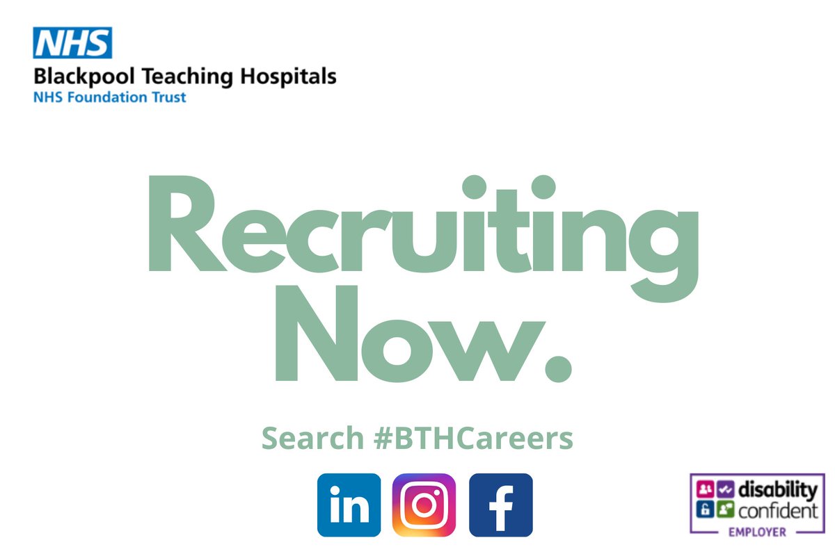 Consultant in Intensive Care Medicine <a href="/BlackpoolHosp/">NHS Blackpool Teaching Hospitals 💙🌈</a> <a href="/BTHCrCU/">BTH CrCU</a> 

For more information and to apply >> buff.ly/2SOy87h

💙 Retweet, tag friends &amp; like! 💙

#BTHCareers #TeamBTH #NHS #NHSJobs #BlackpoolJobs #MedTwitter